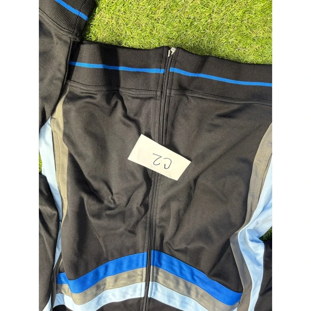 SF 415 Mens‎ Full Zip Track Jacket XXL Black Blue Gray Athletic